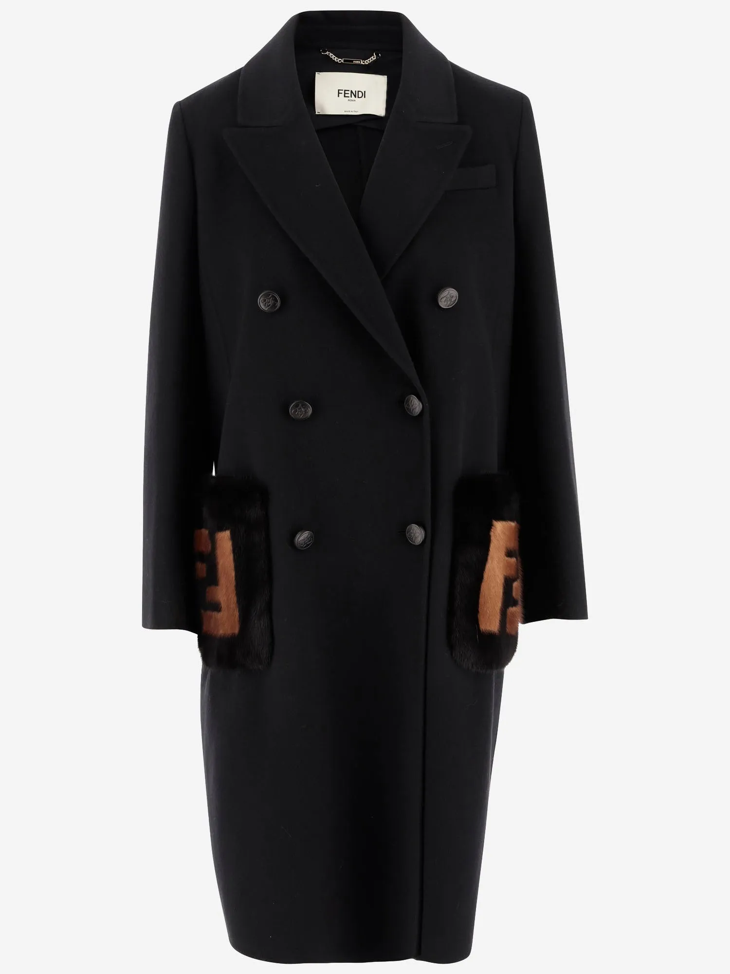 CAPPOTTO IN LANA CON LOGO