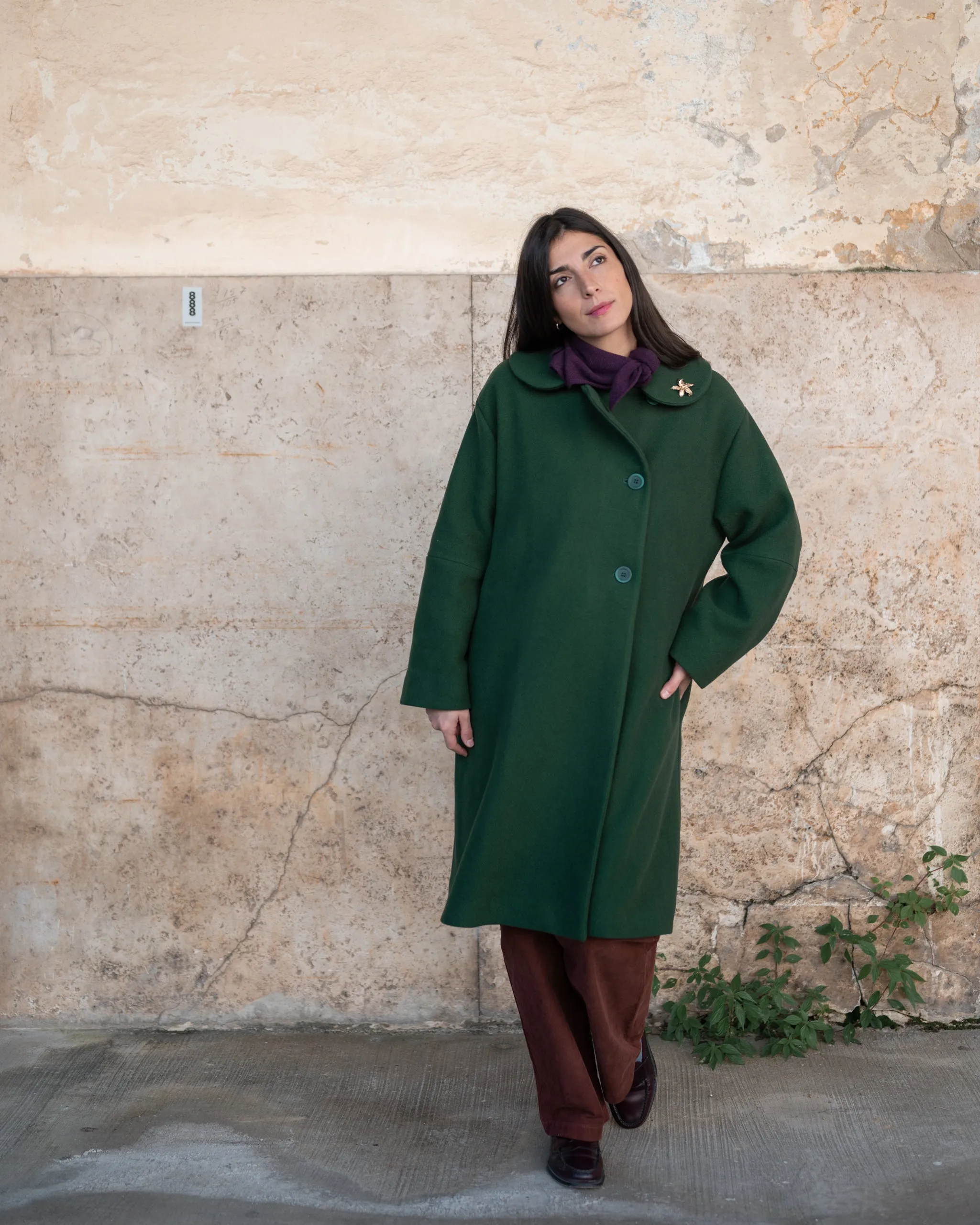 CAPPOTTO  lana verde bosco