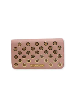 LOVE MOSCHINO Pochette Eyelets Gold Rosa Cipria JC5722PP0FKD0601