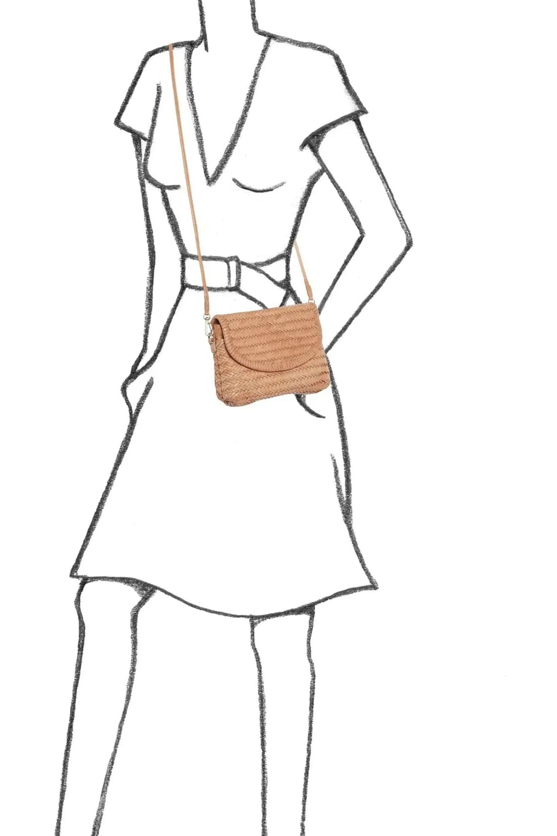 OSPREY LONDON - The Joss - Naturale - Pochette a tracolla in pelle